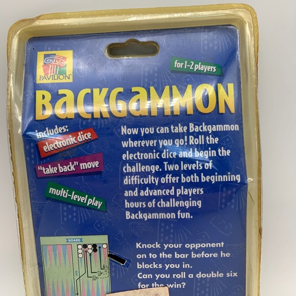 Vintage Pavilion Backgammon Digital Handheld Game Sealed Untested - Picture 6 of 8